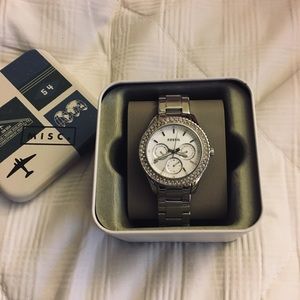 Fossil women’s silver watch